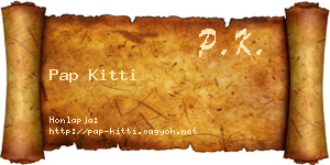 Pap Kitti névjegykártya